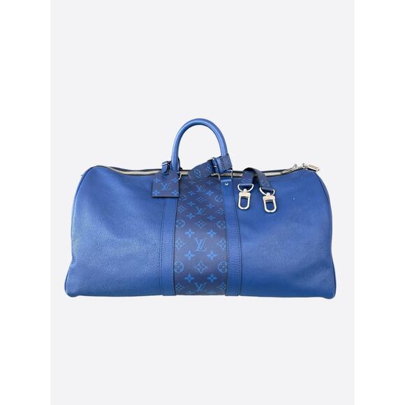 Louis Vuitton Blue Taigarama Monogram Keepall 50 - Picture 1 of 7
